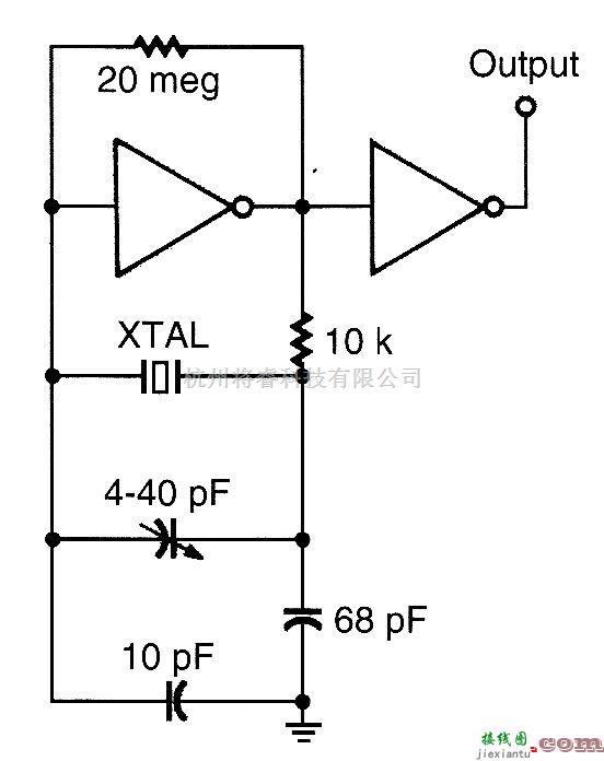 基础电路中的十六进制缓冲晶体振荡器  第1张