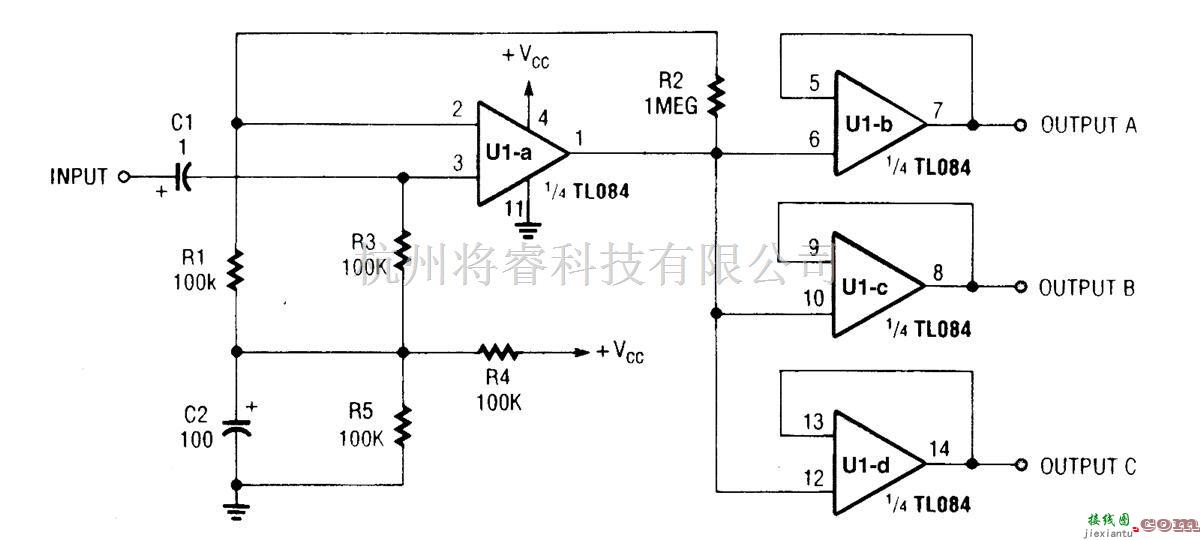 音频电路中的音频分配放大器  第1张