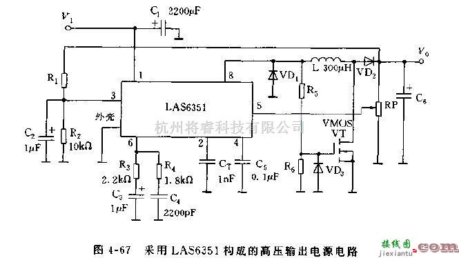 电源电路中的LAS6351开关集成稳压器电路图  第5张