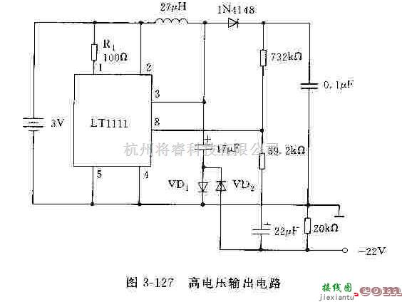 电源电路中的LT1111的高电压输出电路的应用  第2张