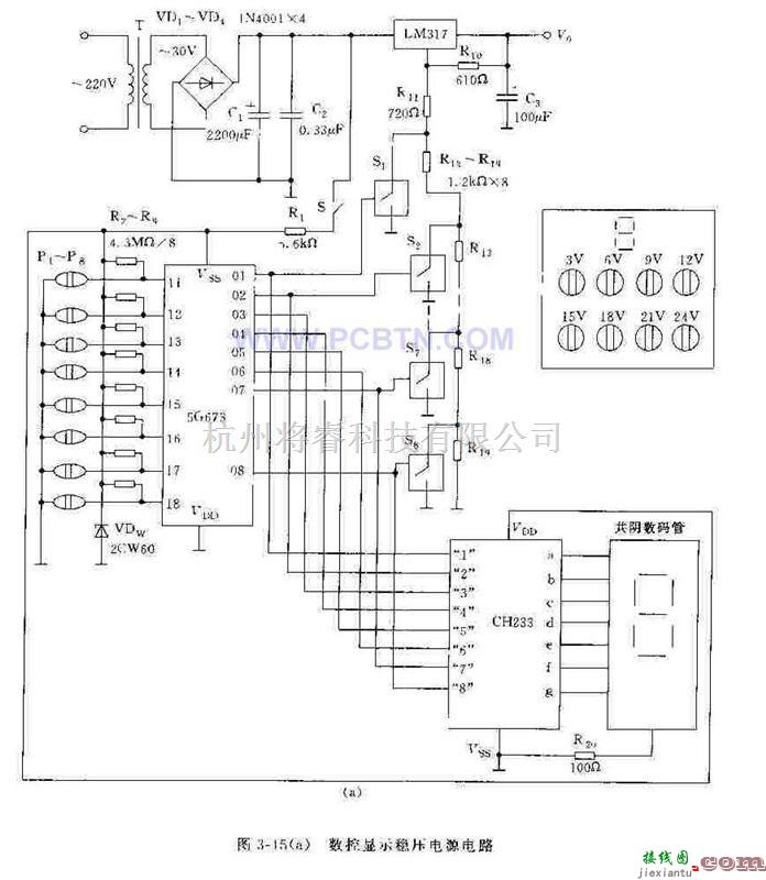 电源电路中的5G673构成的实用稳压电源电路  第1张