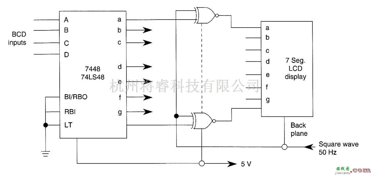 基础电路中的7段的液晶屏驱动器  第1张