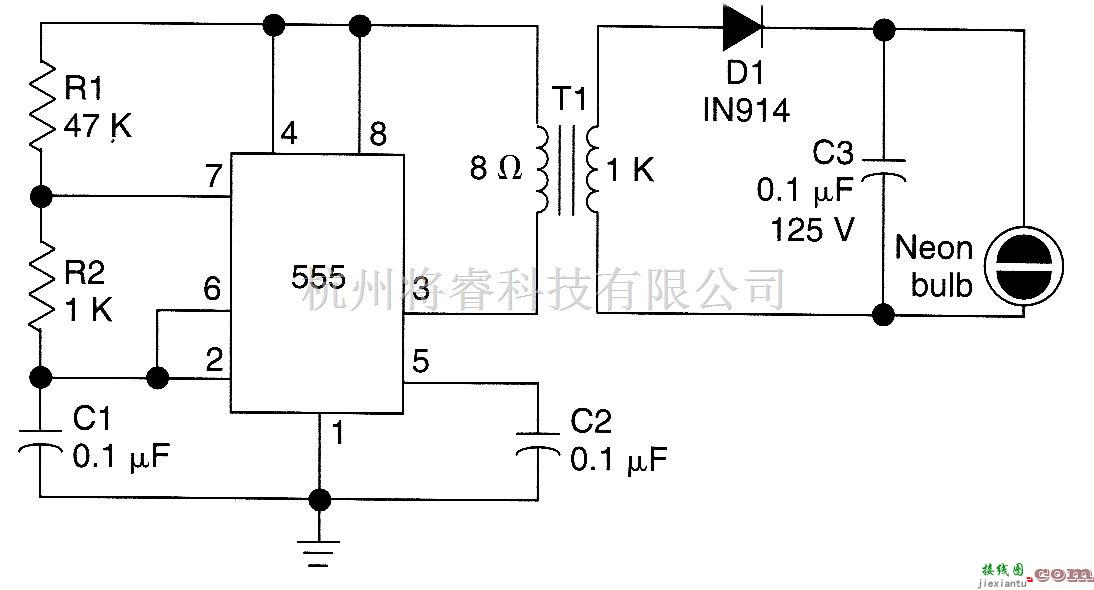 电源电路中的9V电源霓虹灯驱动电路  第1张