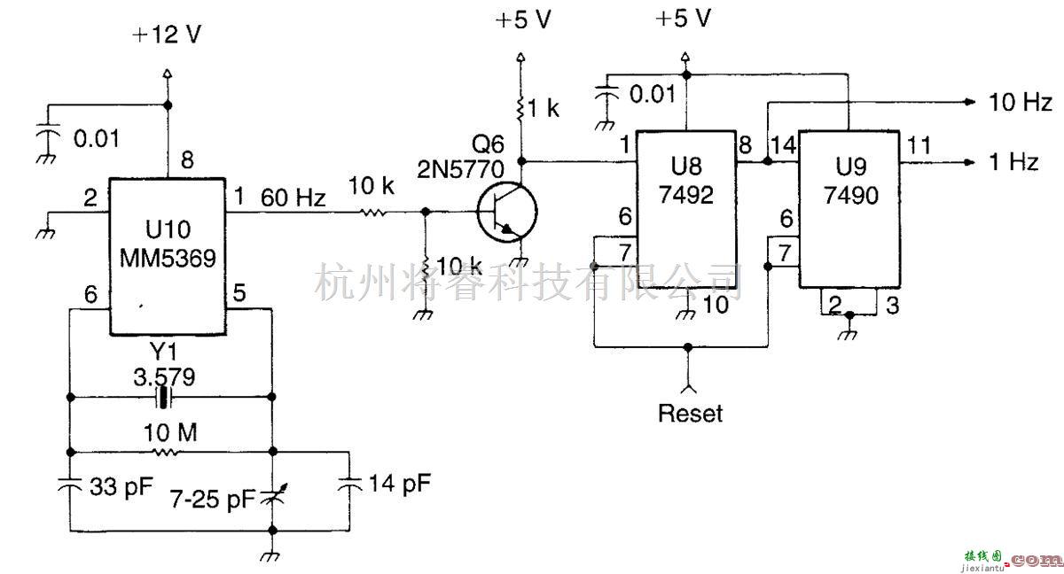 基础电路中的10到1Hz时基电路  第1张