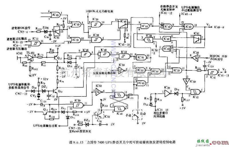 电源电路中的力搏特7400UPS静态开关中的触发逻辑电路  第1张