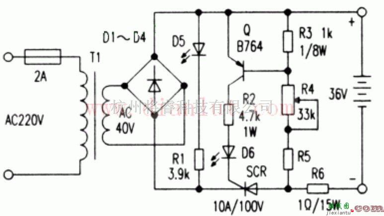 电源电路中的电动车充电器电路图  第1张