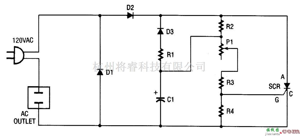 电源电路中的120-AC微弱灯光电路  第1张