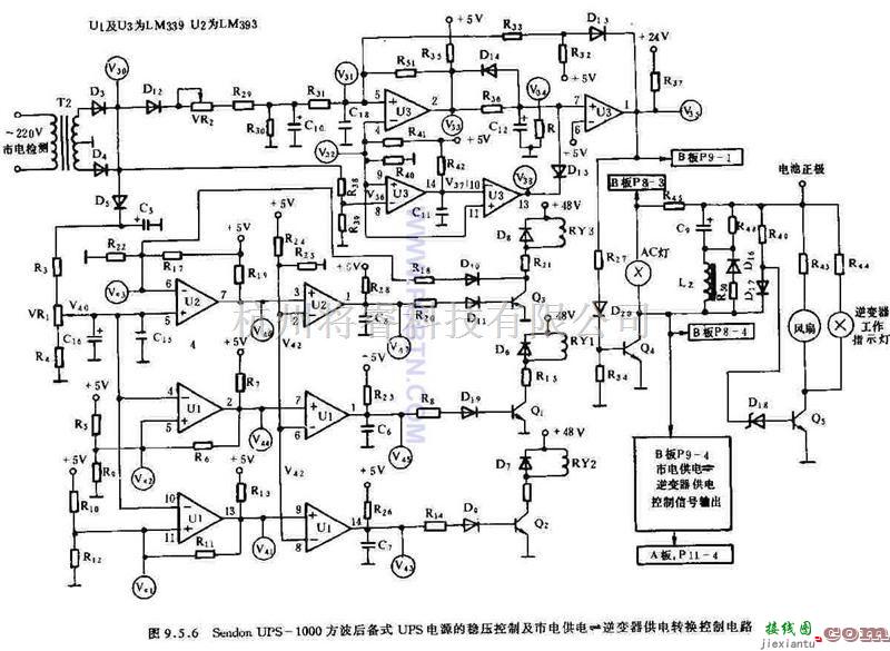 电源电路中的UPS1000方波后备式稳压控制电路  第1张