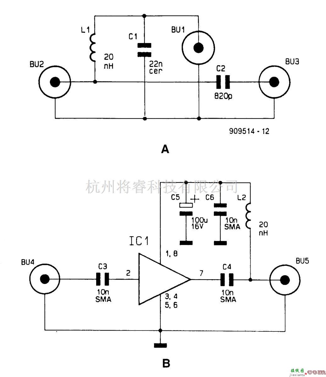 线性放大电路中的宽带天线前置放大器  第1张