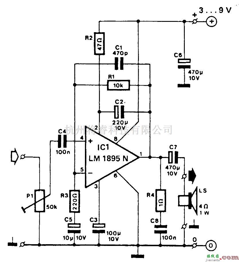 线性放大电路中的使用LM1895N的迷你放大器  第1张