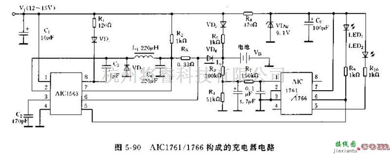 电源电路中的采用AIC1761/1766构成的充电器  第2张