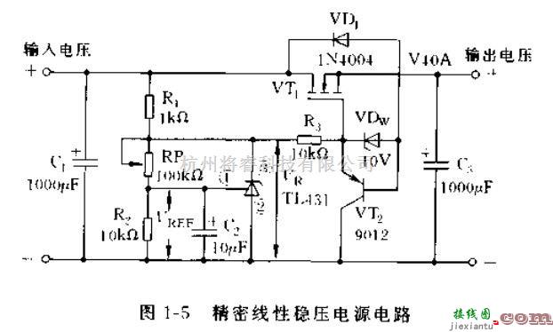 电源电路中的采用功率MOS管构成的串联式及精密稳压电源电路  第2张