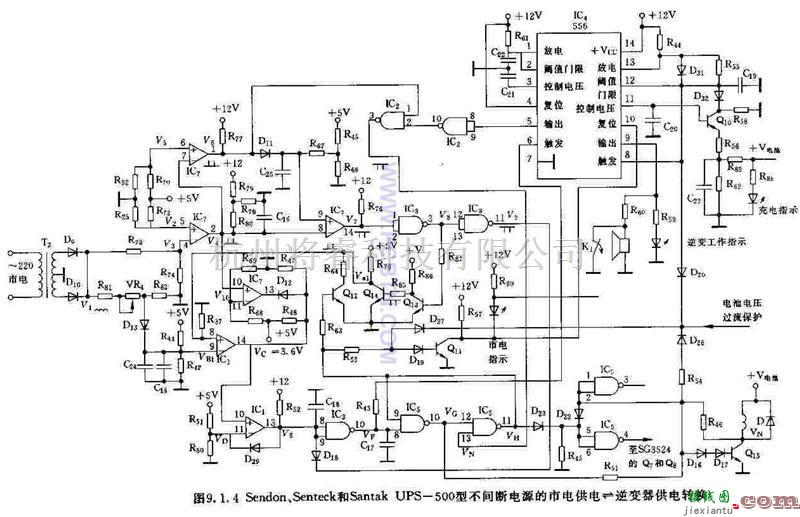 电源电路中的SenteckUPS500型不间断电源市电供应  第1张