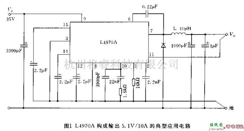 电源电路中的L4970A开关集成稳压器  第1张