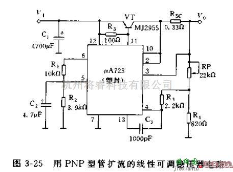 电源电路中的μA723多端电压集成稳压器应用电路图  第4张