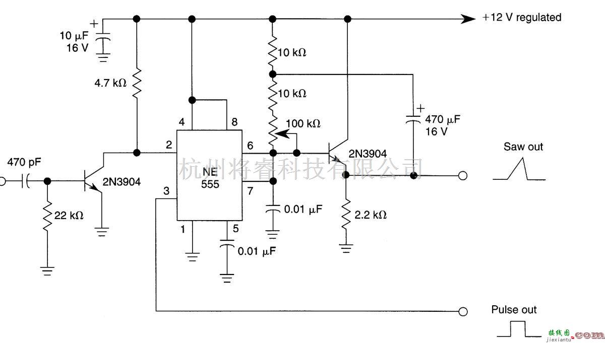 基础电路中的触发的锯齿波发生器  第1张