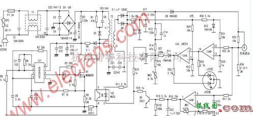 电源电路中的 基于KA3842的电动车充电器电路图  第1张