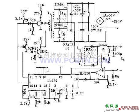 电源电路中的基于TL494的半桥式双端式开关电源  第1张