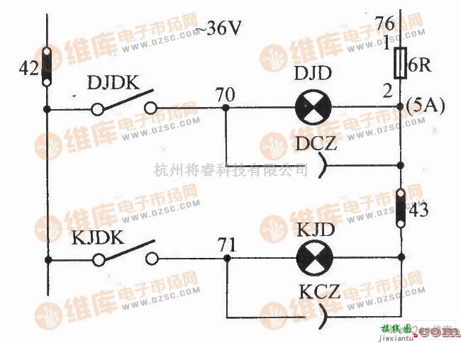 灯光控制中的JKH1-771A电梯照明电路图  第1张