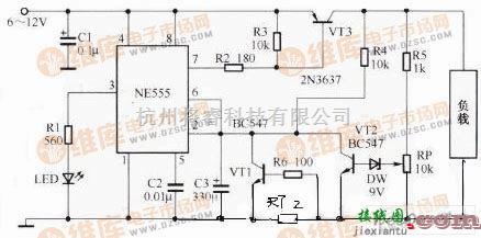 电源电路中的由555电路组成的电源过压保护电路图  第1张