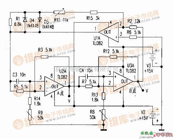 滤波器中的频率可调的正弦波发生器电路图  第1张