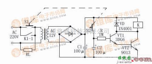 定时控制中的分离元件可调定时器电路  第2张