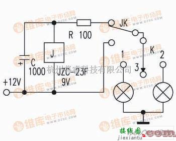 灯光控制中的简易车辆转向灯闪光器电路  第1张