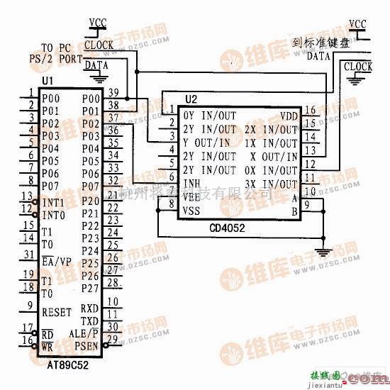 接口电路中的用于工控机的PS/2键盘接口电路设计  第1张