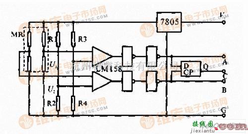 转速、角速度、加速度传感器中的转速测量传感器电路图  第1张