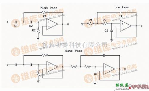 滤波器中的二阶滤波器使用运算放大器电路图  第1张