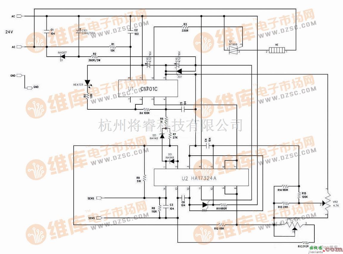 白光936恒温铬铁电路图  第1张