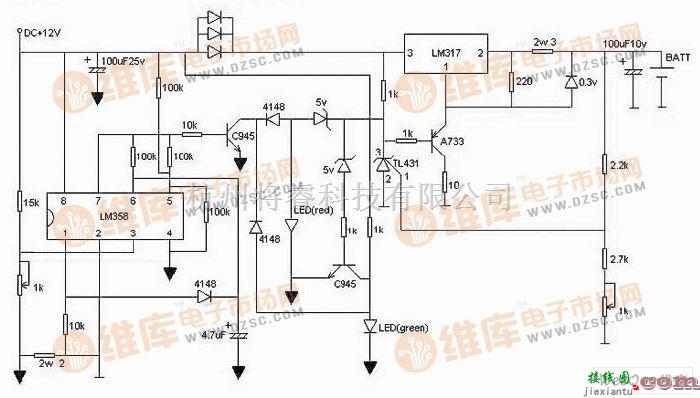 充电电路中的锂电池充电器制作电路图  第1张