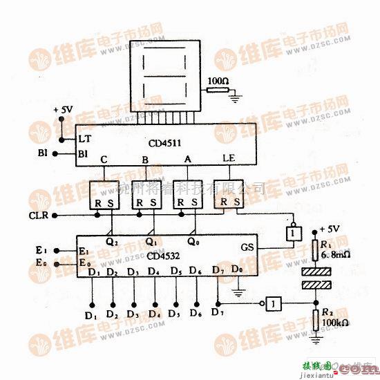 模拟电路中的抢答器抢答电路图  第1张