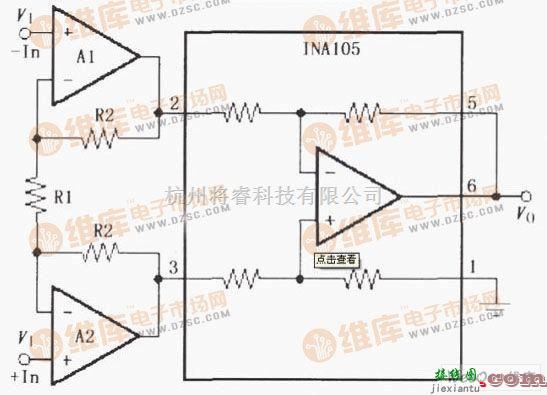 仪表放大器中的低阻信号源的精密仪表放大电路图  第1张