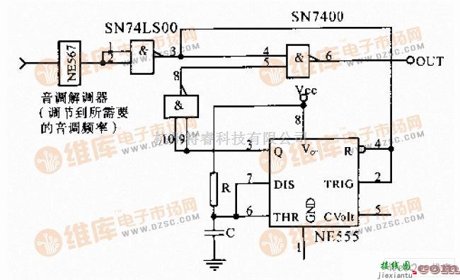 仪器仪表中的音调检测器电路图  第1张