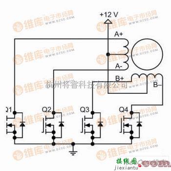 电机控制专区中的单极性步进电机驱动电路图  第1张