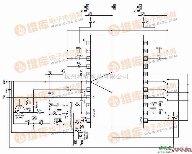 集成音频放大中的自制高保真无线立体声音箱电路图  第2张