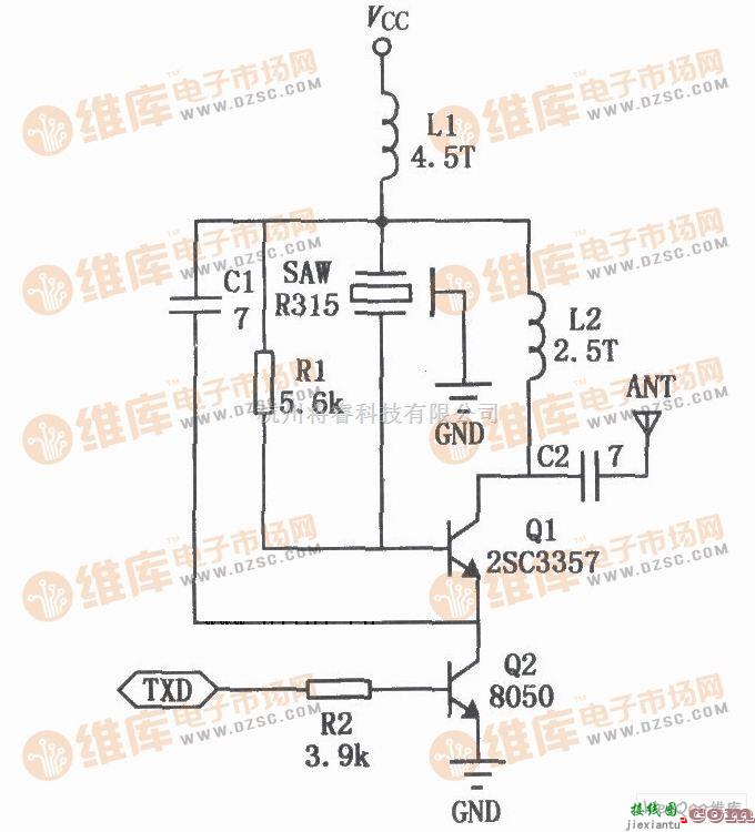 无线收发中的DF数据发射模块和超再生接收模块  第1张