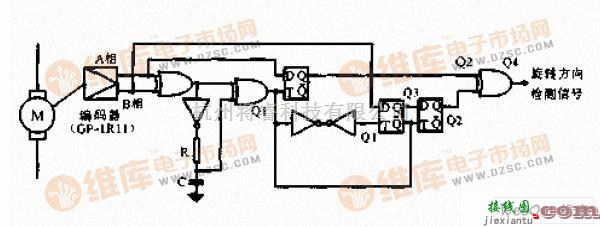 转速、角速度、加速度传感器中的转动方向检测电路图  第1张