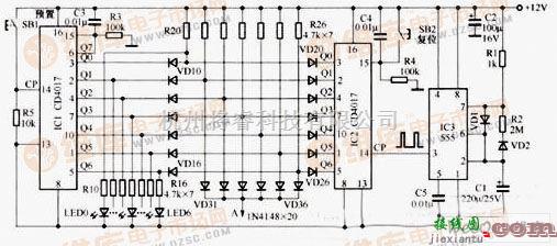 定时控制中的可预设数字式定时器电路图  第1张