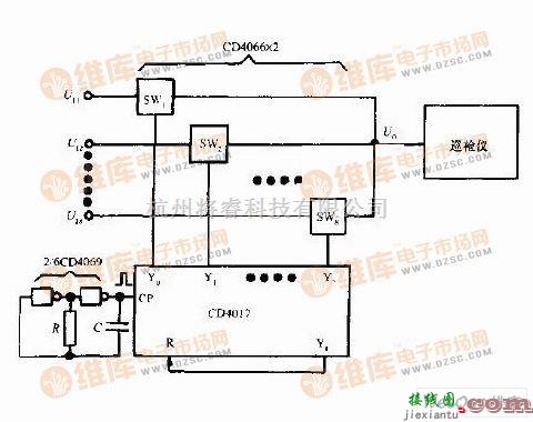 检测电路中的多信号巡回检测传输电路图  第1张