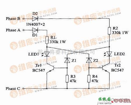 简单的相序指示电路设计  第1张
