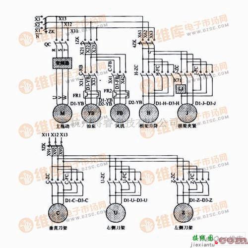 龙门刨床各电动机的主回路电路图  第1张