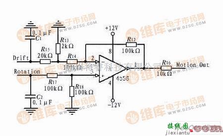 电机控制专区中的吊舱运动信号处理电路原理图  第1张