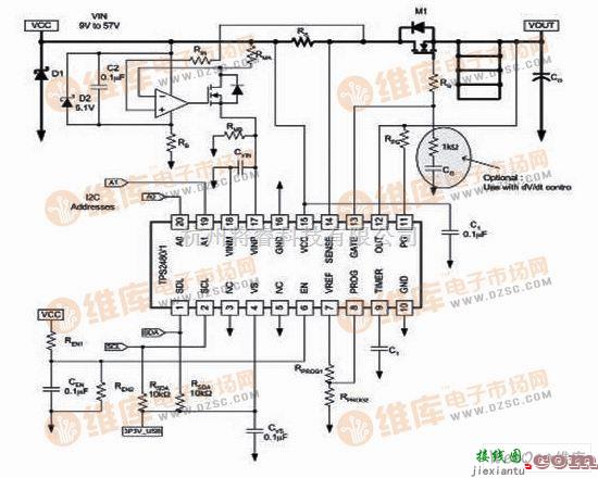 TPS2480/81高压应用电路图  第1张