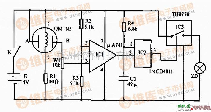 传感器电路中的矿灯瓦斯报警器电路图（一）  第1张
