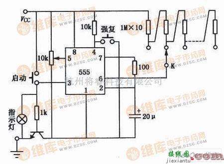 定时控制中的由555组成的精确定时电路图  第1张