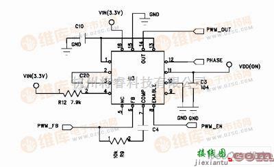 控制电路中的SANGMEI WD50-200W电源模块的BUCK降压PWM控制模块电路图  第1张