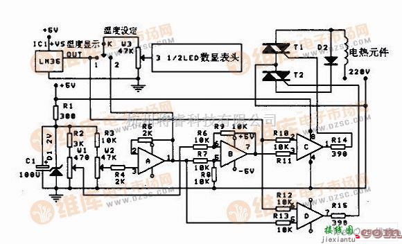 温控电路中的具有人工智能的温度控制电路图  第1张