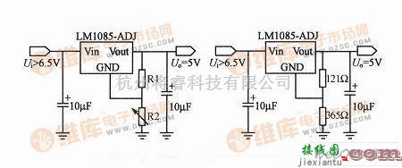 LM1085-ADJ输出调整和应用电路图  第1张